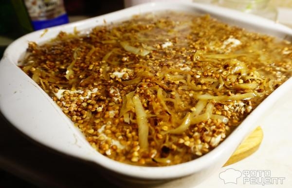 Рецепт: Гречневый бигос с индейкой - со свежей капустой