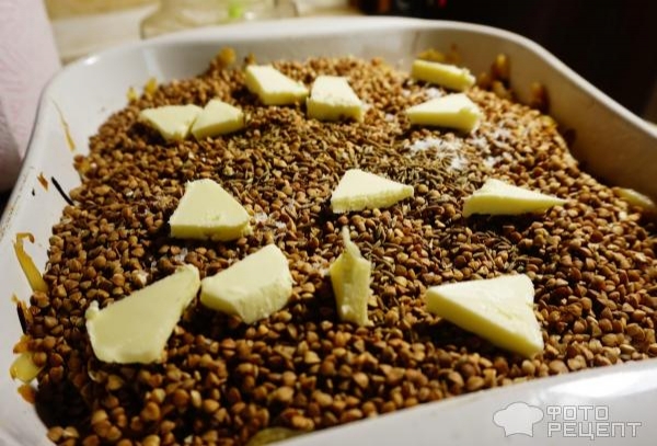 Рецепт: Гречневый бигос с индейкой - со свежей капустой