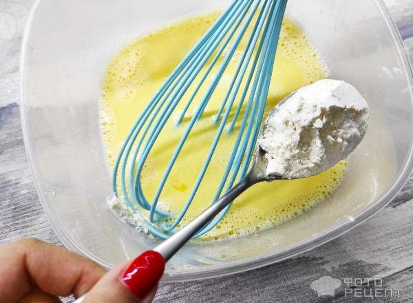 Рецепт: Омлет на сковороде - пышный омлет перевертыш!