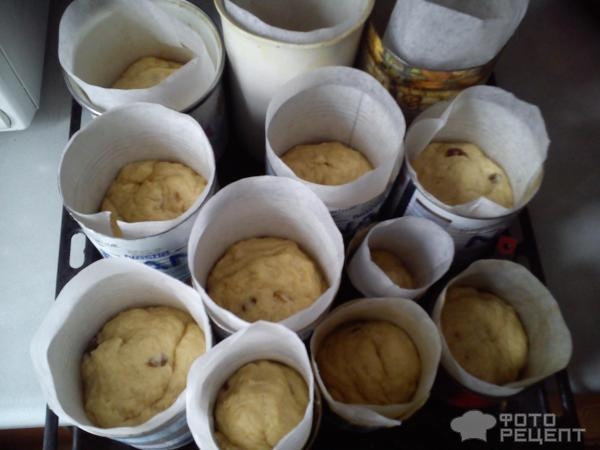 Рецепт: Пасхальный кулич - С изюмом и корицей