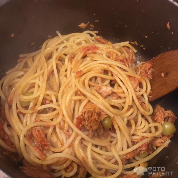 Рецепт: Паста с тунцом - в томатном соусе