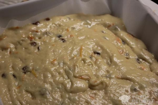 Рецепт: Постный пирог с апельсинами - И изюмом