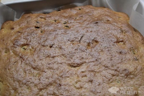 Рецепт: Постный пирог с апельсинами - И изюмом