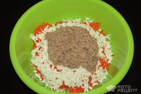 Рецепт: Салат в стиле "Мимоза" - на скорую руку