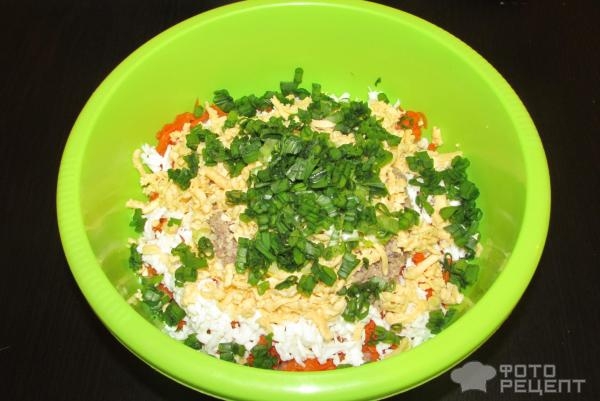 Рецепт: Салат в стиле "Мимоза" - на скорую руку