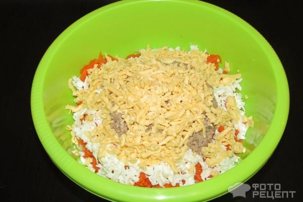 Рецепт: Салат в стиле "Мимоза" - на скорую руку