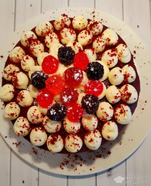 Рецепт: Торт "Красный бархат" - из готовой смеси с чиз-кремом