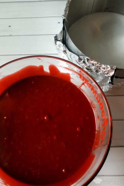 Рецепт: Торт "Красный бархат" - из готовой смеси с чиз-кремом