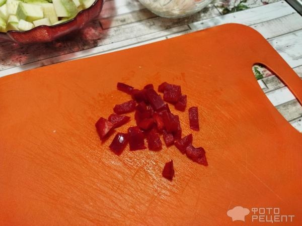 Рецепт: Тушеные кабачки - с креветками, на сковороде по-простому