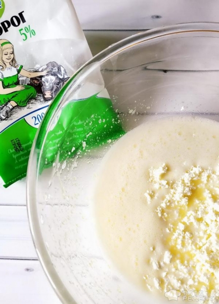 Рецепт: Творожный кулич - без дрожжей, с безбелковой глазурью. Встречаем праздники.