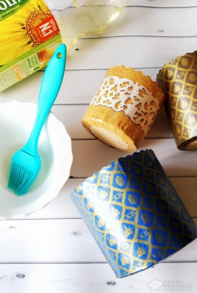 Рецепт: Творожный кулич - без дрожжей, с безбелковой глазурью. Встречаем праздники.