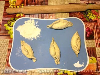 Пирожки с горохом на пару