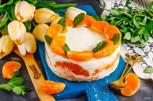 Муссовый мандариновый торт