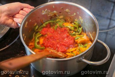 Гуляш из утиных желудков