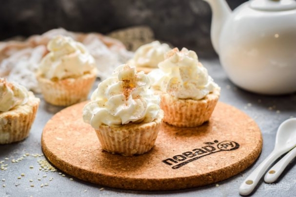 Капкейки из печенья без выпечки Капкейки из печенья без выпечки