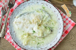 Зубатка в сливках Зубатка в сливках