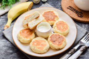 Сырники с бананом без яиц