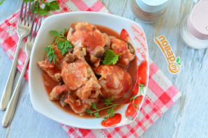 Мясные рулетики в томатном соусе