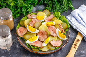 Салат с ростбифом