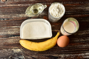 Банановые оладьи на ряженке