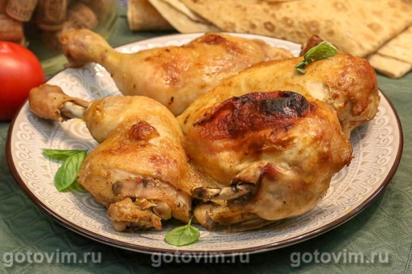 Курица в двойном маринаде, запеченная духовке Курица в двойном маринаде, запеченная духовке