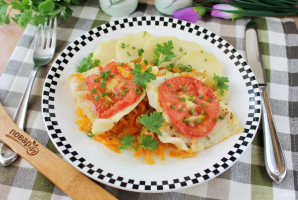 Судак с помидорами в духовке Судак с помидорами в духовке