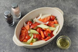 Пеленгас с овощами в духовке Пеленгас с овощами в духовке