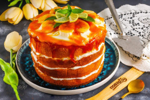 Банановый торт с карамелью