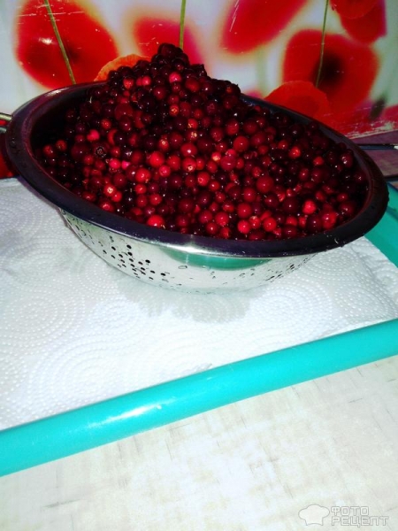 Рецепт: Брусника, протертая с сахаром - Свежая брусника без варки на зиму