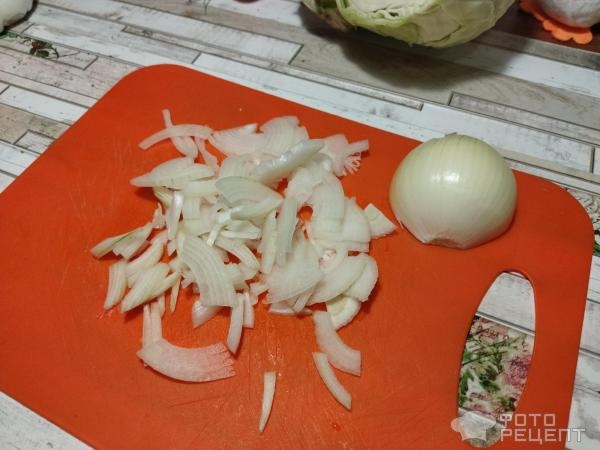 Рецепт: Капуста тушеная с овощами - и молоком и копчённой паприкой