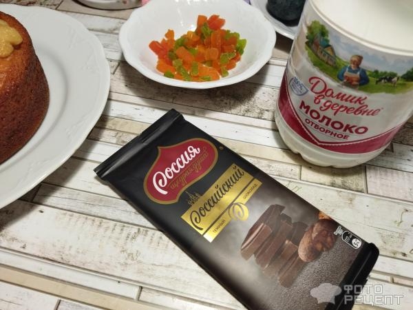 Рецепт: Кулич на кефире - с цукатами, без дрожжей, готовимся к Пасхе, просто и быстро