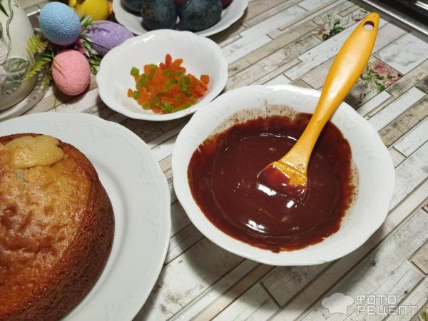 Рецепт: Кулич на кефире - с цукатами, без дрожжей, готовимся к Пасхе, просто и быстро