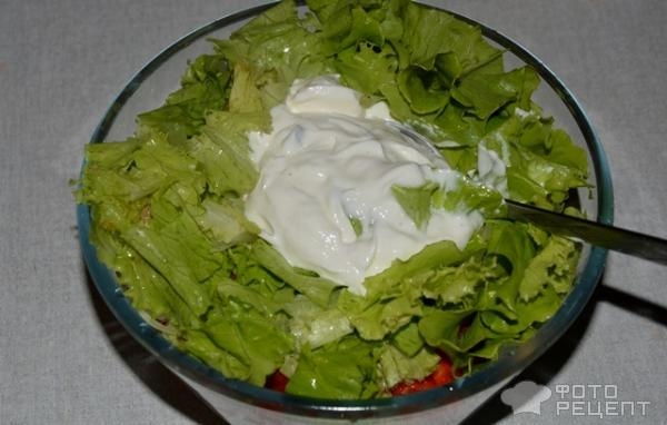 Рецепт: Овощной салат "Славянский" - лёгкий и вкусный Рецепт: Овощной салат "Славянский" - лёгкий и вкусный