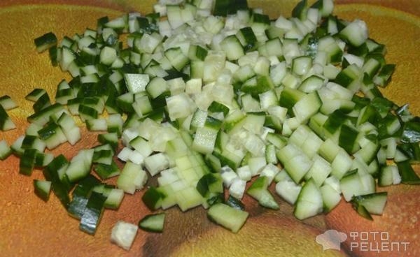 Рецепт: Овощной салат "Славянский" - лёгкий и вкусный Рецепт: Овощной салат "Славянский" - лёгкий и вкусный