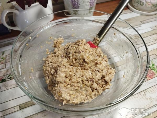 Рецепт: Овсяные кексы - с яблочным повидлом, когда нет куриных яиц, сахара и муки Рецепт: Овсяные кексы - с яблочным повидлом, когда нет куриных яиц, сахара и муки