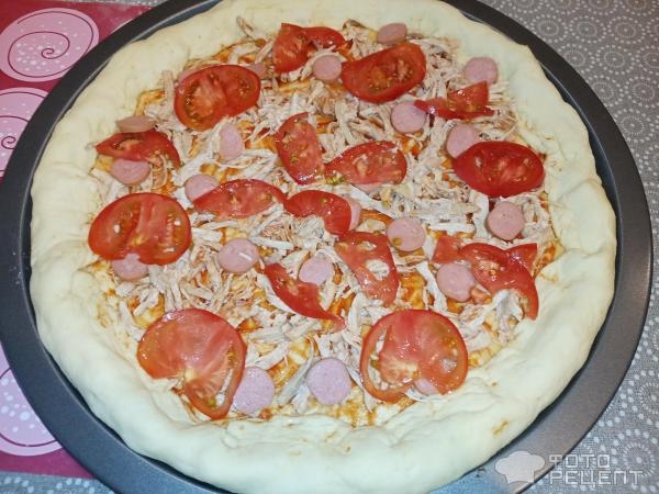 Рецепт: Пицца Assorty - вариант оформления бортика: когда бортик круче пиццы!