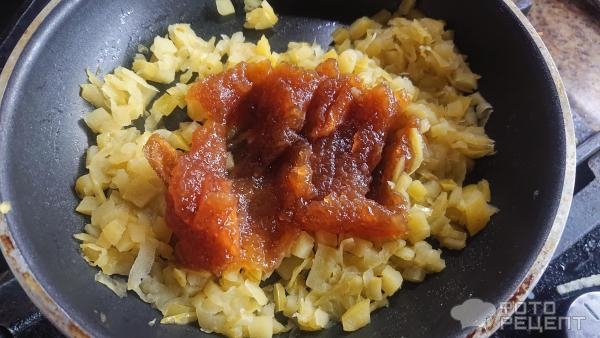 Рецепт: Рождественская утка с яблоками - с яблочным вареньем