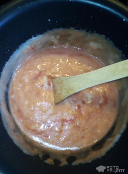 Рецепт: Тефтели в томатно-сметанном соусе - Без риса. Рецепт: Тефтели в томатно-сметанном соусе - Без риса.