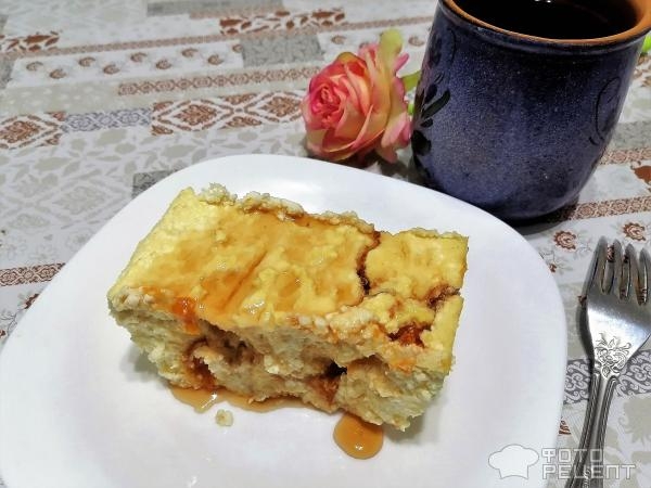 Рецепт: Запеканка творожно-фруктовая - без сахара