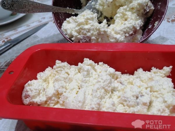 Рецепт: Запеканка творожно-фруктовая - без сахара