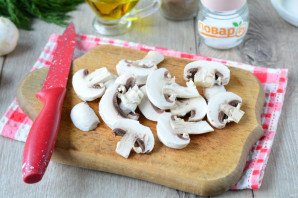 Курица с грибами в фольге Курица с грибами в фольге