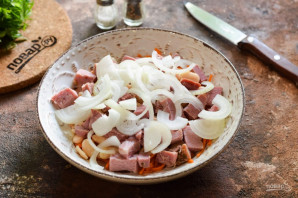 Немецкий салат с фасолью