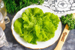 Салат из брюшек семги