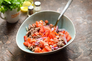 Мексиканский салат с говядиной