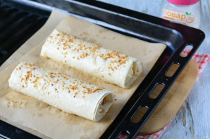 Рулет из лаваша с творогом и изюмом Рулет из лаваша с творогом и изюмом