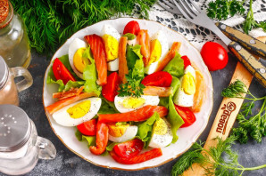 Салат из брюшек семги