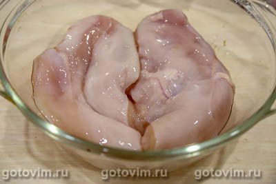 Куриное филе, запечённое в сливках