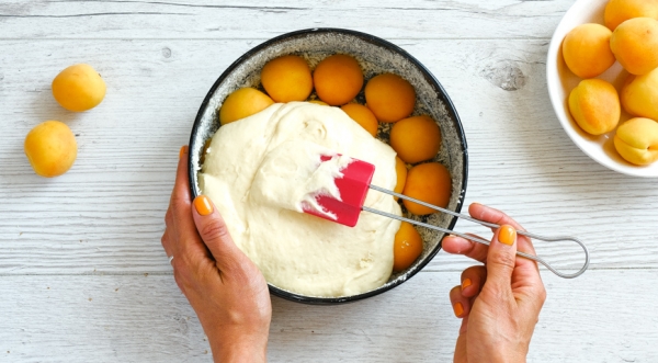 Заливной пирог с абрикосами, пошаговый рецепт с фото