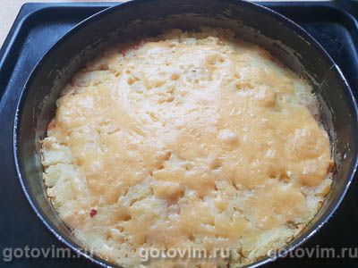 Запеканка из картофельного пюре с куриным фаршем