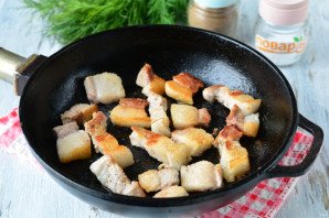 Жареная картошка с грудинкой Жареная картошка с грудинкой